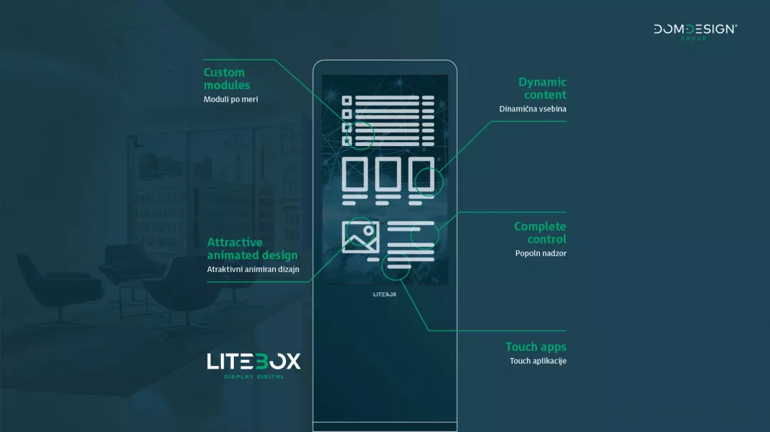 Litebox zasloni - Integracija zunanjih podatkov