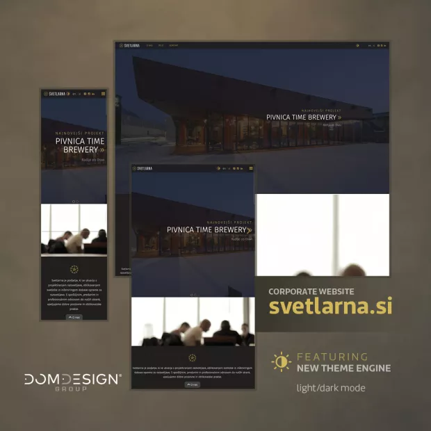 Svetlarna website renewed with the new Theme engine