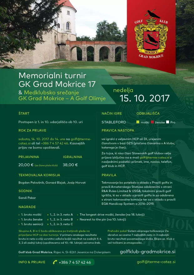 Memorialni turnir GK Grad Mokrice 2017