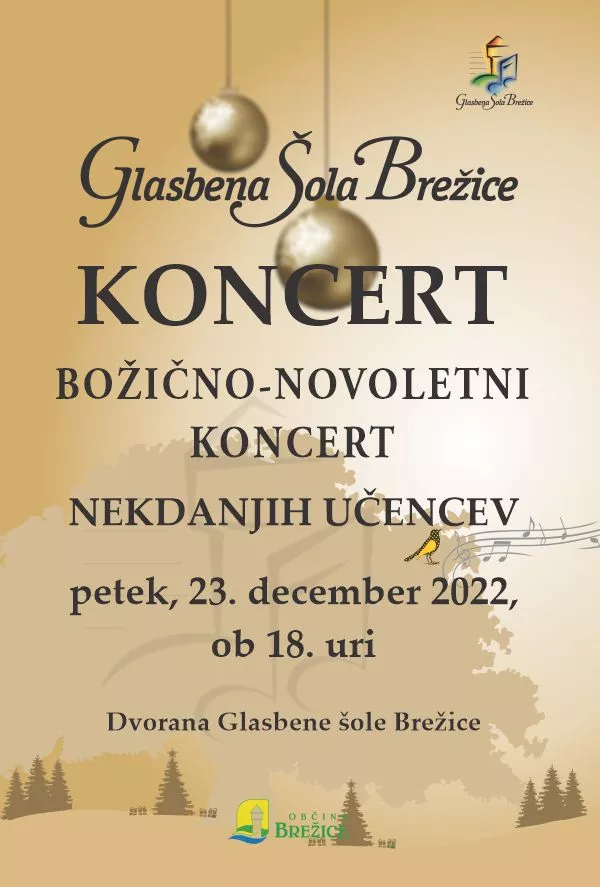 Božično novoletni koncert nekdanjih učencev, 23. 12. 2022