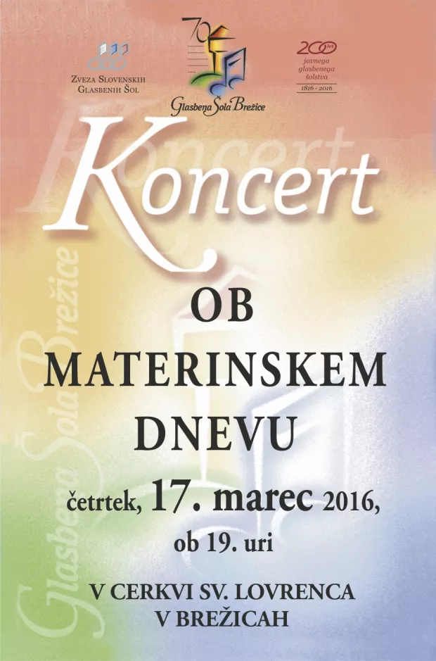 Koncert ob materinskem dnevu 2016