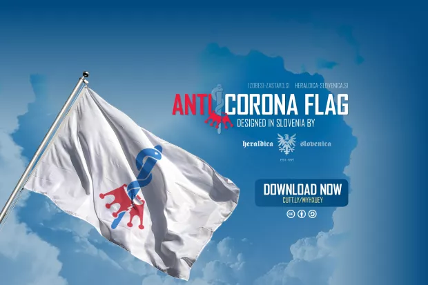 Zastava v podporo boju proti koronavirusu