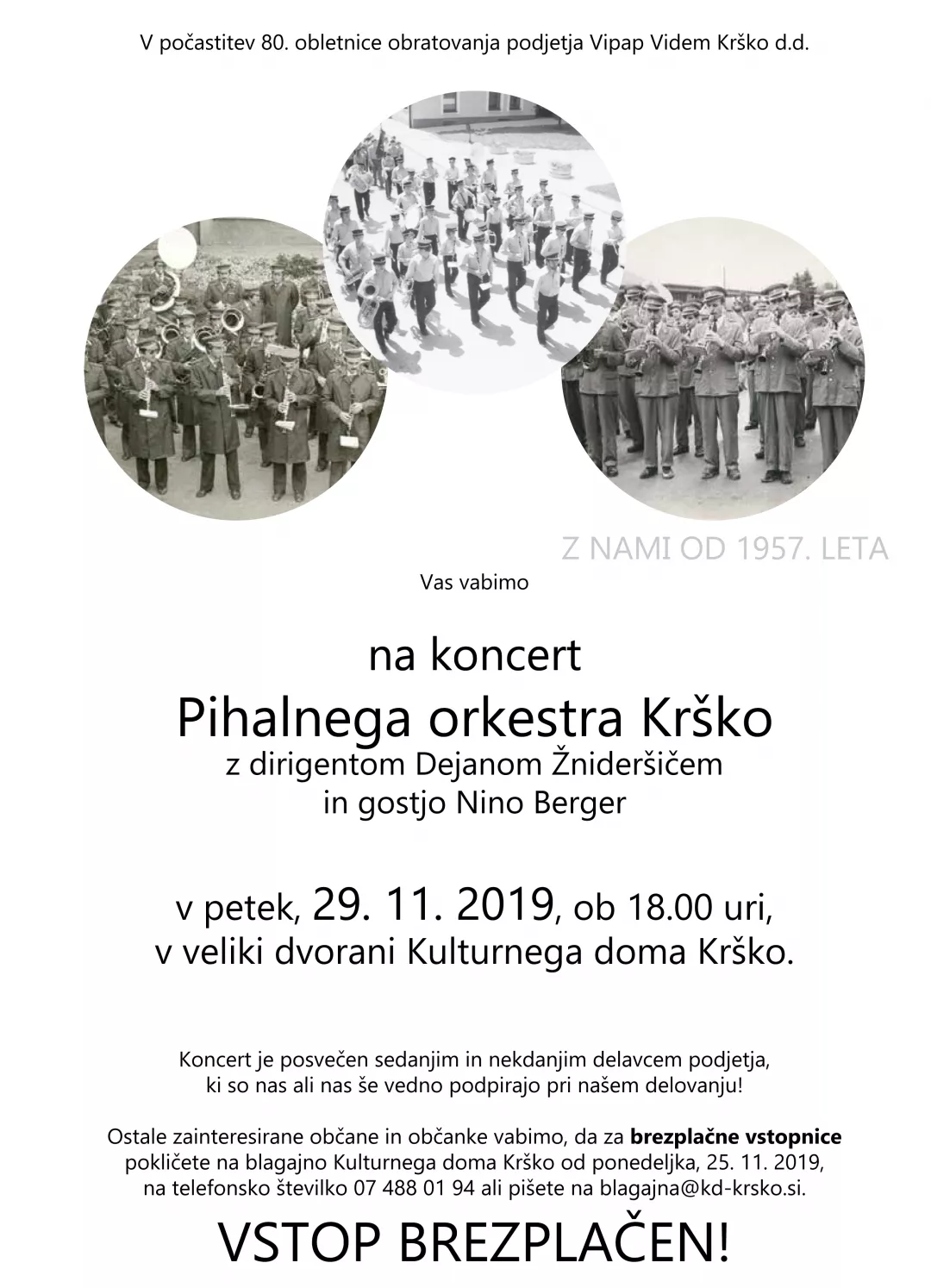 80 let Vipap Videm Krško - koncert Pihalnega orkestra Krško