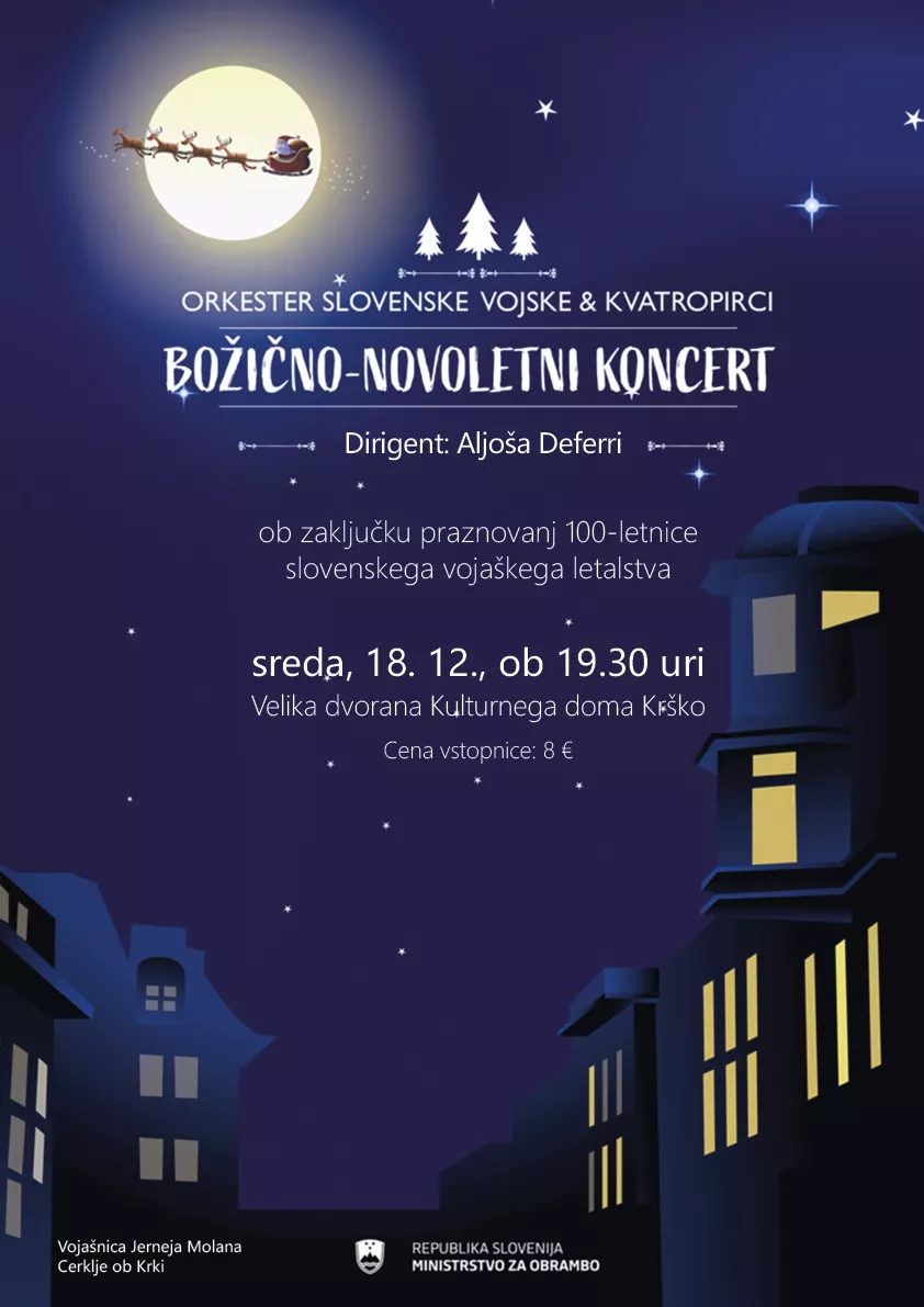 Božično-novoletni koncert Orkestra Slovenske vojske s Kvatropirci