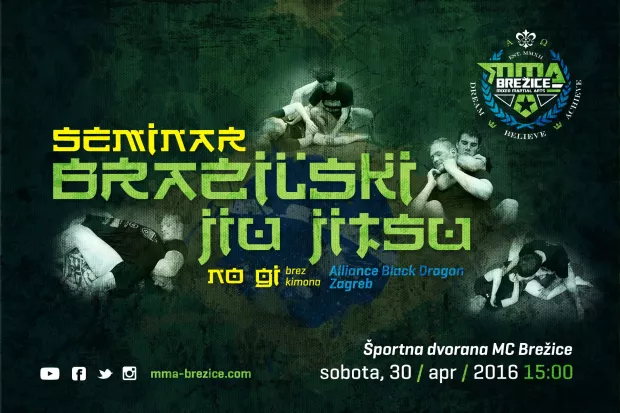 Seminar brazilskega jiu jitsa (NOGI - brez kimone) prilagojen za MMA