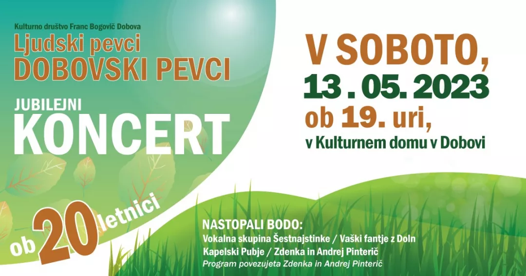 Jubilejni koncert ob 20-letnici Dobovskih pevcev