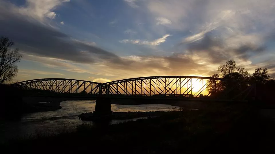 Most čez Savo in Krko